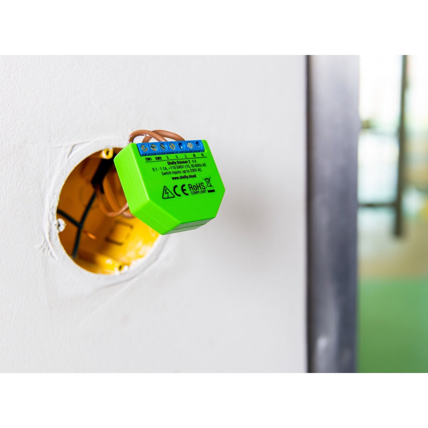 Shelly dimmer 2 - dimmer - binnen - 200w - groen