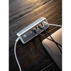 Brennenstuhl estilo meervoudige usb-lader (wit roestvrij staal)