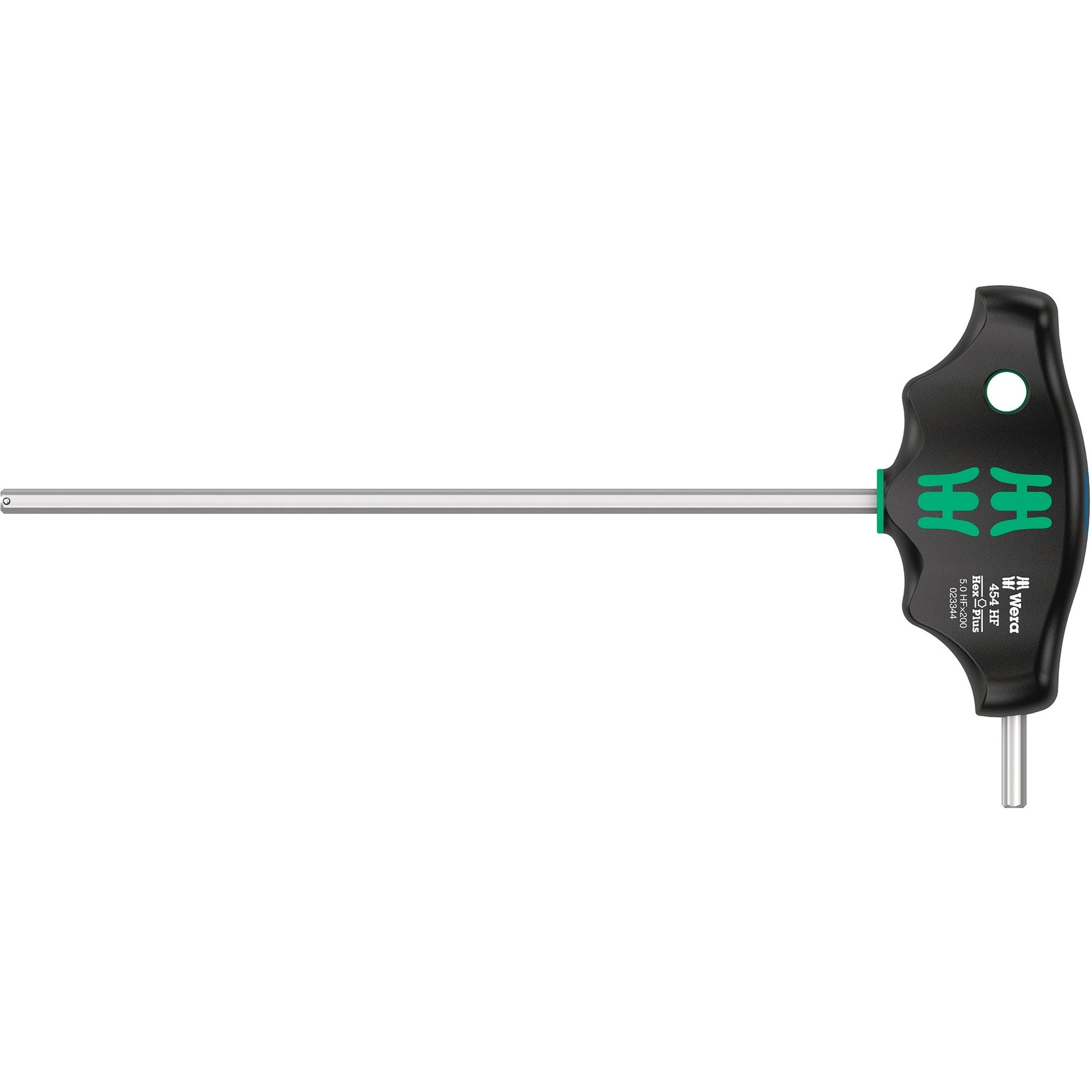 Wera 454 5 hf shk set 1 schroevendraaierset t-greep-schroevendraaier hex-plus met vasthoudfunctie (zwart groen, 5‑delig)