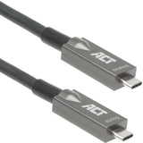 Act connectivity usb-c 3.2 gen2 active optical cable (aoc) aansluitkabel (grijs zwart, 5 meter) - afbeelding 1
