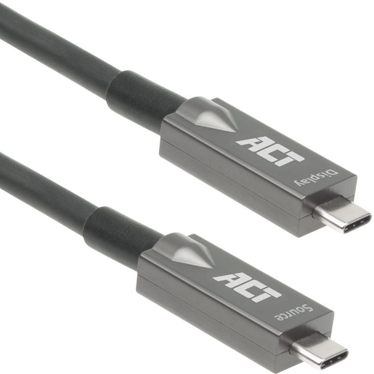 Act connectivity usb-c 3.2 gen2 active optical cable (aoc) aansluitkabel (grijs zwart, 5 meter)