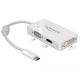 Delock usb-c > vga hdmi dvi adapter (wit, 0,13 meter)