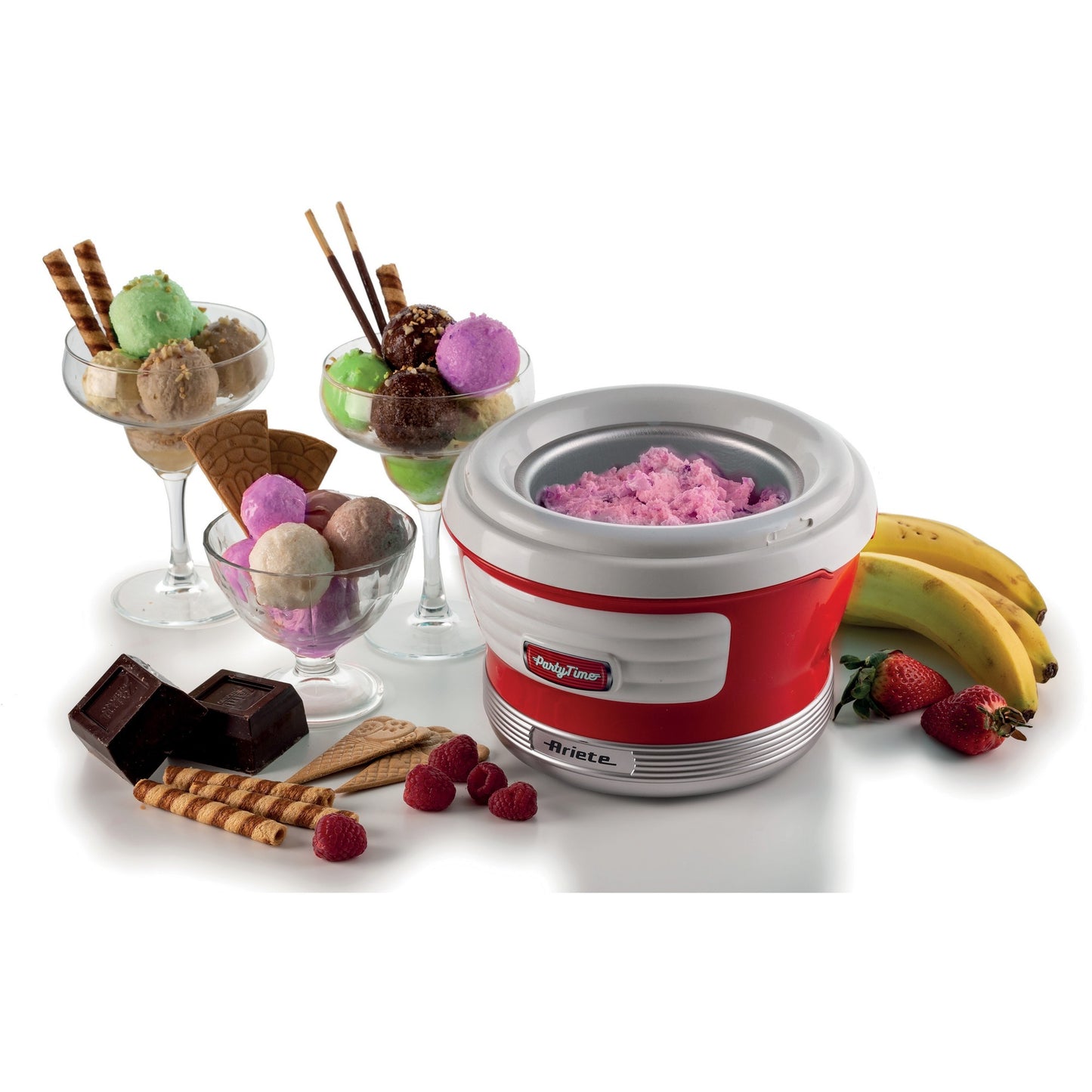 Ariete party time ijsmachine 0643 00 (rood wit)