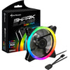 Sharkoon shark blades rgb case fan (zwart, 120 x 120 x 25 mm)