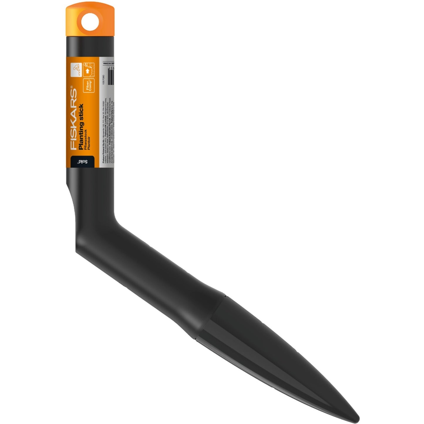 Fiskars solid plantstok bollenplanter (zwart oranje)