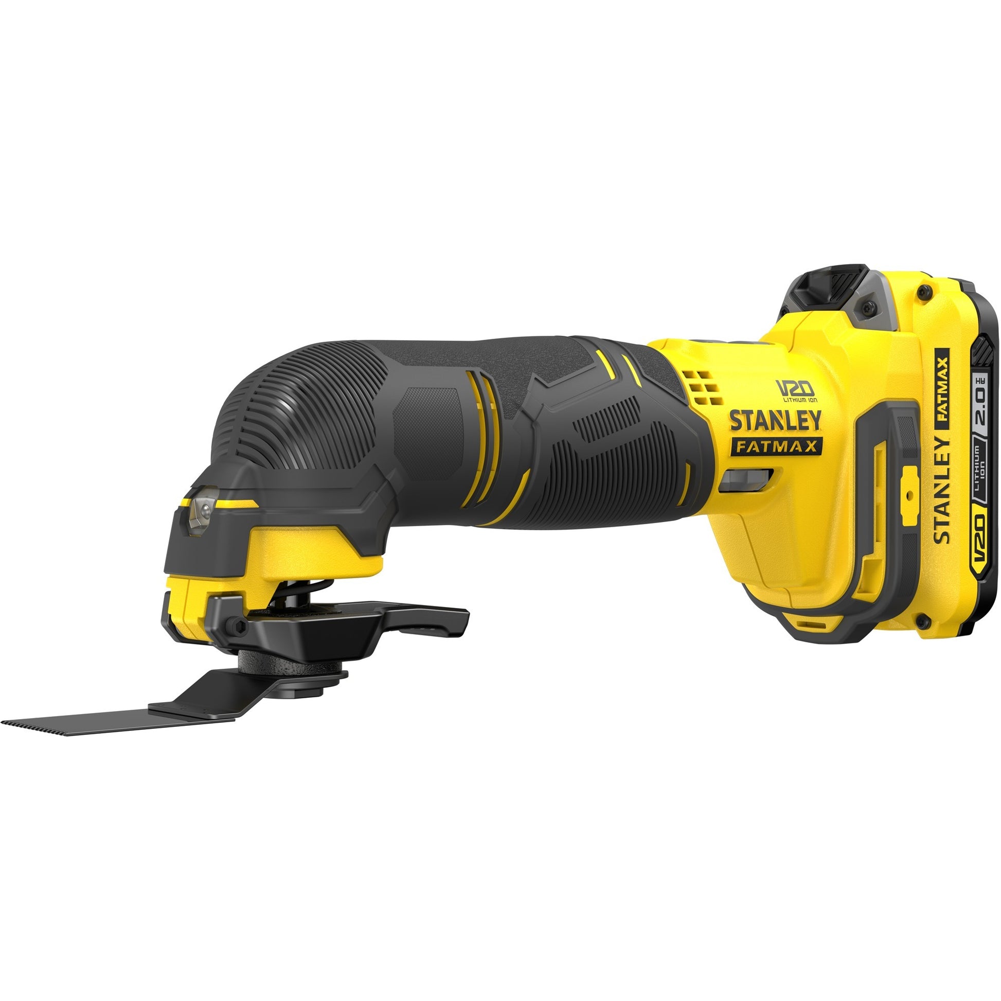 Stanley fatmax v20 18v multitool multifunctioneel gereedschap (geel zwart, koffer, 2 accu's (2.0ah) en oplader (2a) inbegrepen)