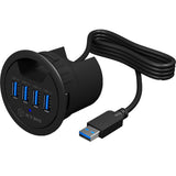 Icy box ib-hub1403 usb-hub (zwart, 4x usb 3.0) - afbeelding 1