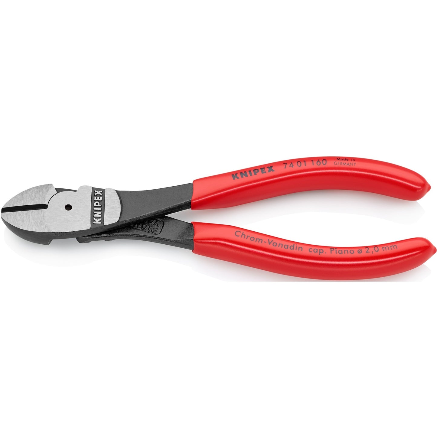 Knipex kracht-zijsnijtang 74 01 160 kniptang (rood)