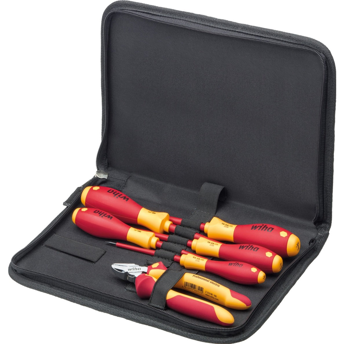 Wiha gereedschapset elektricien gereedschapsset (rood geel, 6-delig in gereedschapetui)