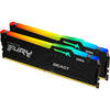 Kingston fury beast rgb 32 gb ddr5-5600 (2x 16 gb) werkgeheugen (zwart, kf556c36bbeak2-32, xmp 3.0, expo)