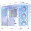 Asus a32 plus midi tower behuizing (wit | 2x usb-a | 1x usb-c | rgb | tempered glass)