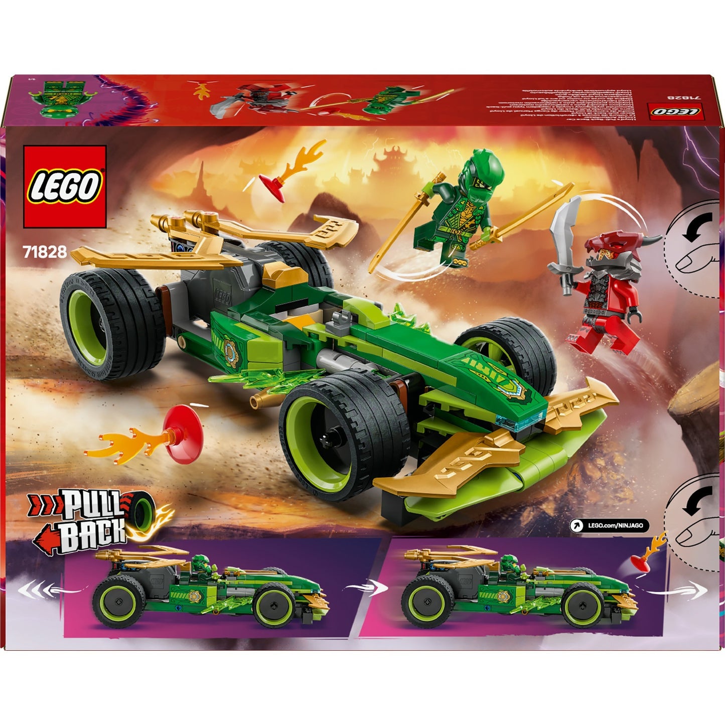 Lego ninjago 71828 lloyds pull-back racewagen