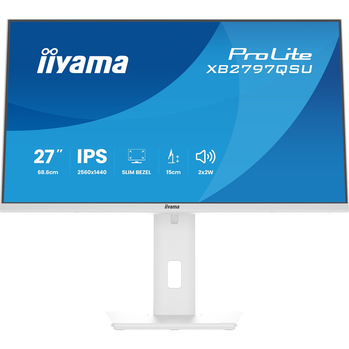 Iiyama prolite xb2797qsu-w1 27 monitor (wit (mat), hdmi, displayport, usb, audio)