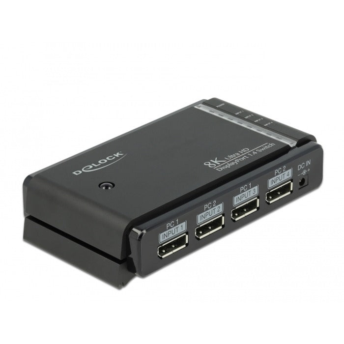 Delock displayport switch 2x 2 displayport in naar 1x 2 displayport out (zwart)