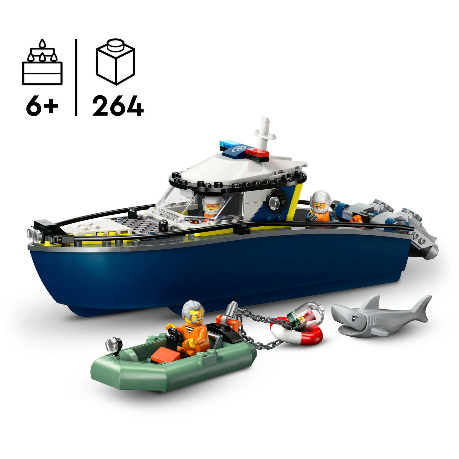 Lego city 60456 achtervolging met politieboot