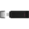 Kingston datatraveler 70 256 gb usb-stick (zwart, dt70 256gb, usb-c 3.2 gen 1)