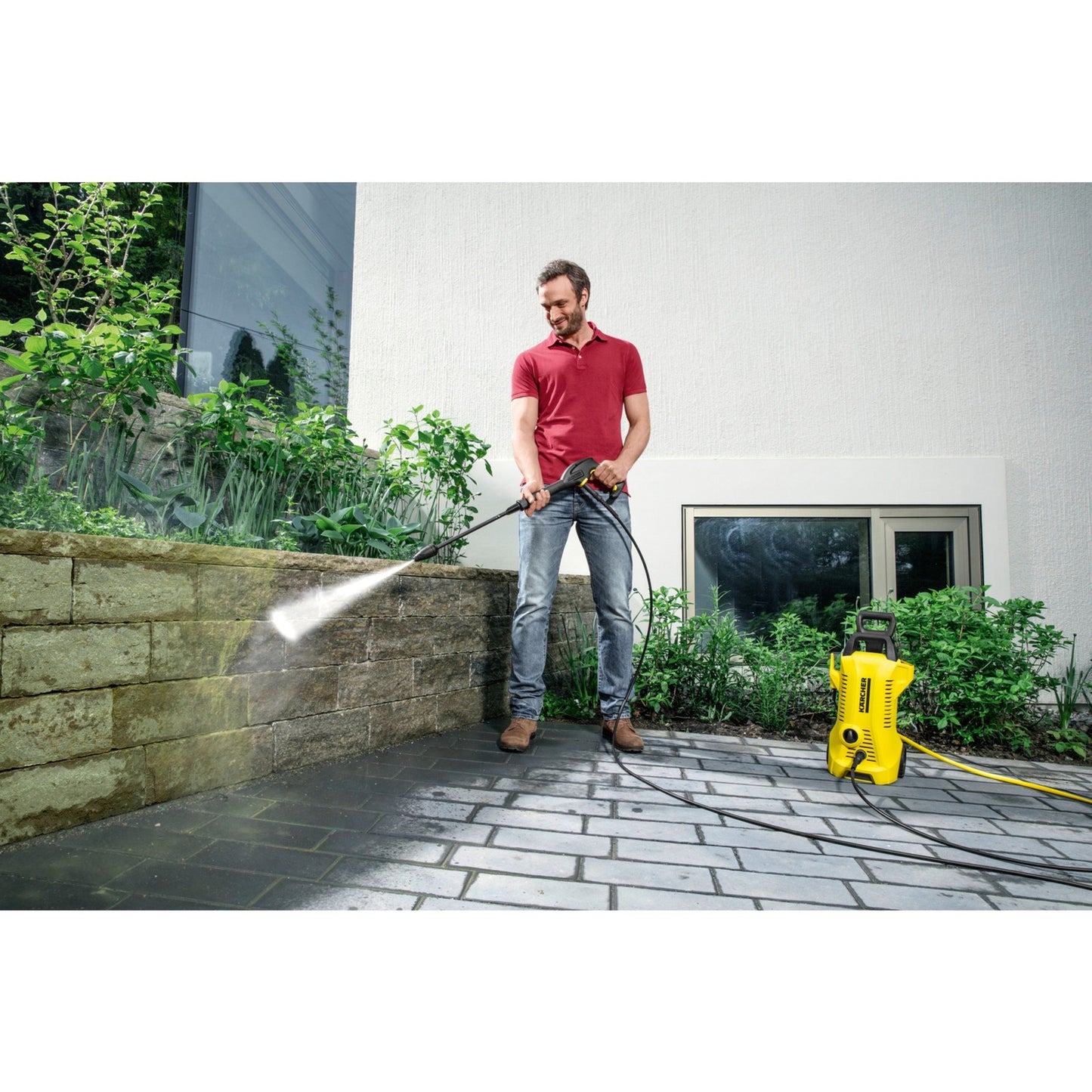 Kärcher k2 power control hogedrukreiniger - 110 bar - 360 l u - 20 m² u - app ondersteuning - geschikt voor oa. kleine auto's - fietsen - tuinset - tuinstoelen