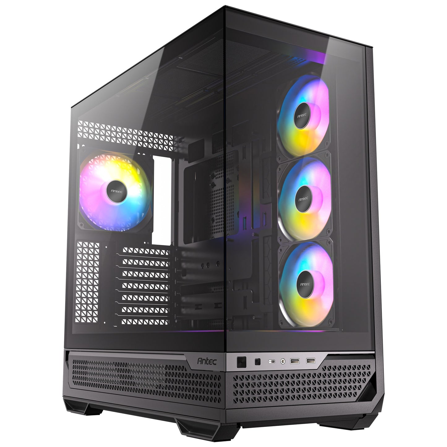 Antec c7 argb midi tower behuizing (zwart | 2x usb-a | 1x usb-c | tempered glass)
