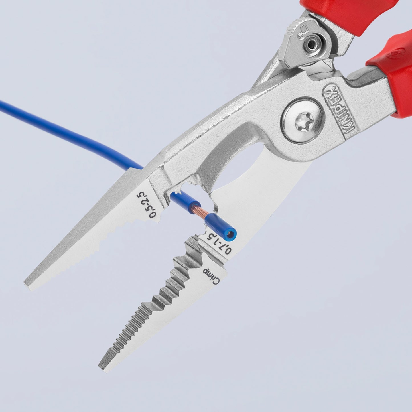 Knipex elektro installatietang 13 96 200 t (rood geel)