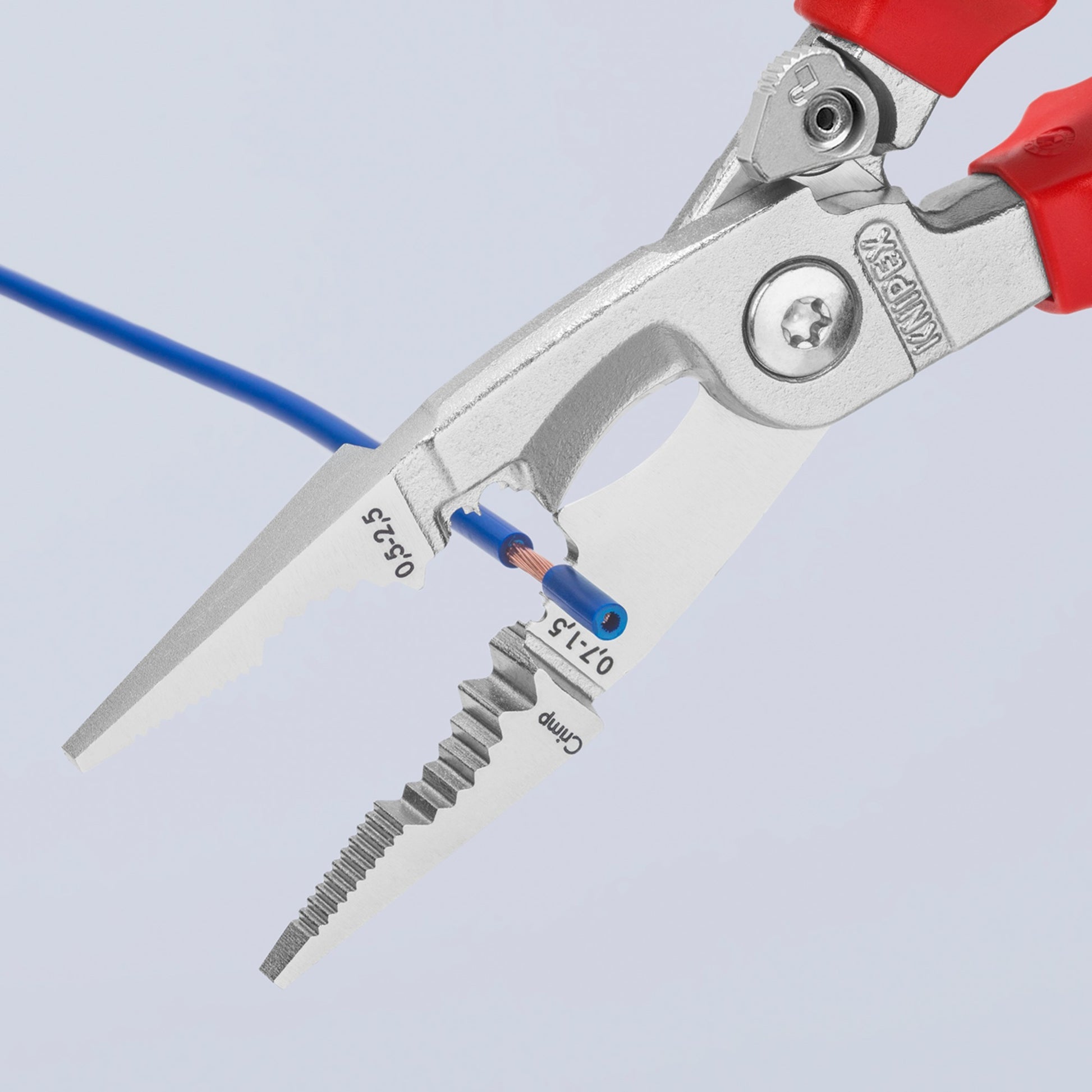 Knipex elektro installatietang 13 96 200 t (rood geel)