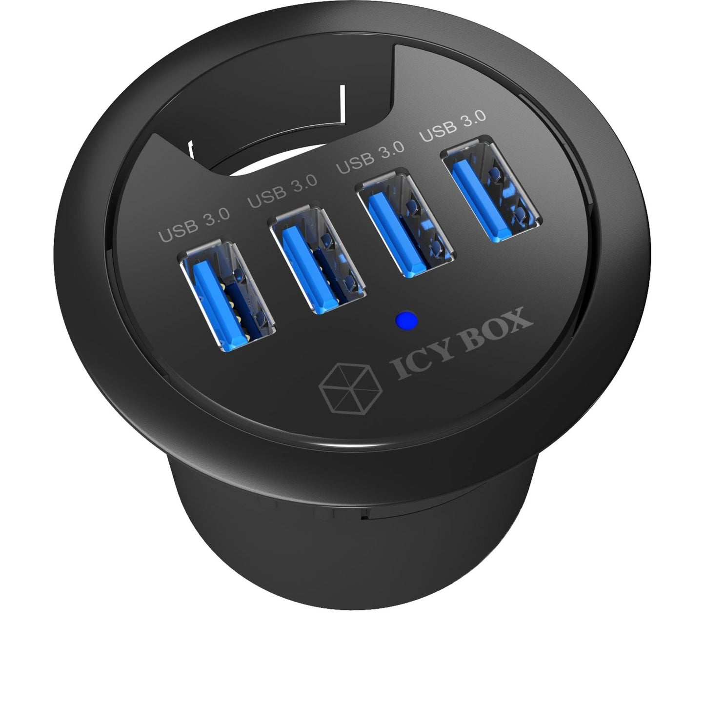 Icy box ib-hub1403 usb-hub (zwart, 4x usb 3.0)