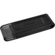 Kingston datatraveler 70 64 gb usb-stick (zwart, dt70 64gb, usb-c 3.2 gen 1)