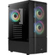 Aerocool quantum mesh v3 midi tower behuizing (zwart grijs | 3x usb-a | rgb | window)