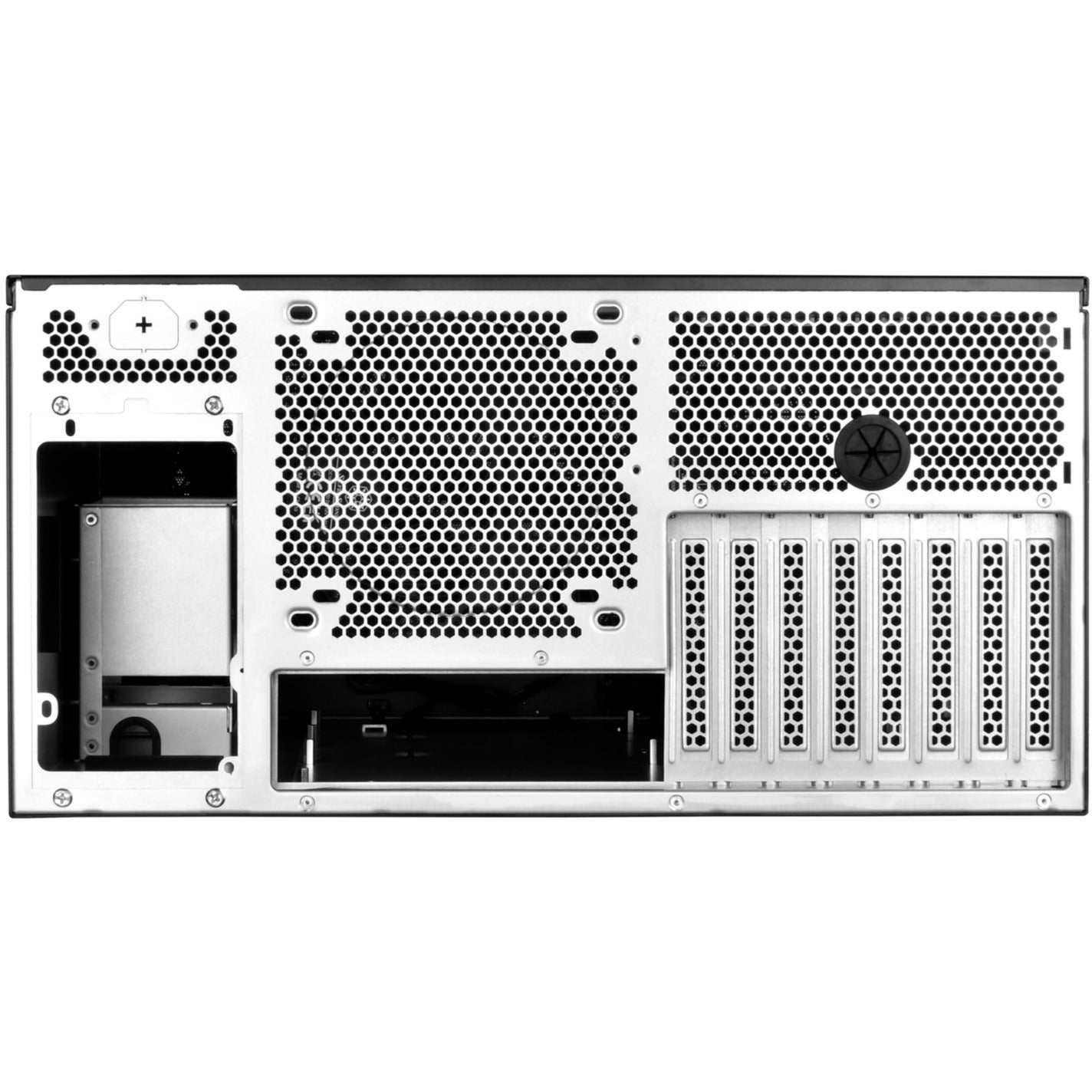 Silverstone rm51 rack behuizing (zwart | 5u | 2x usb-a | 1x usb-c)
