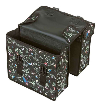 Basil Wanderlust dubbele zwarte fietstas - waterafstotend, 35L, Universal Bridge-systeem