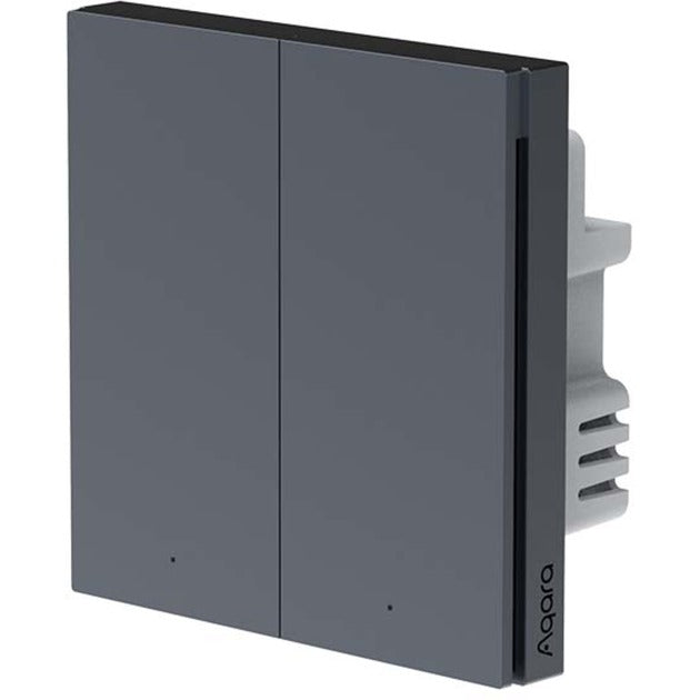 Aqara smart wall switch h1 dubbele schakelaar (antraciet, zigbee 3.0, neutraaldraad vereist)
