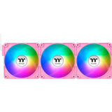 Thermaltake ct120 ex argb sync pc cooling fan pink (3-fan pack) case fans (pink, 3 stuks, 120 x 120 x 25 mm, pwm) - afbeelding 1