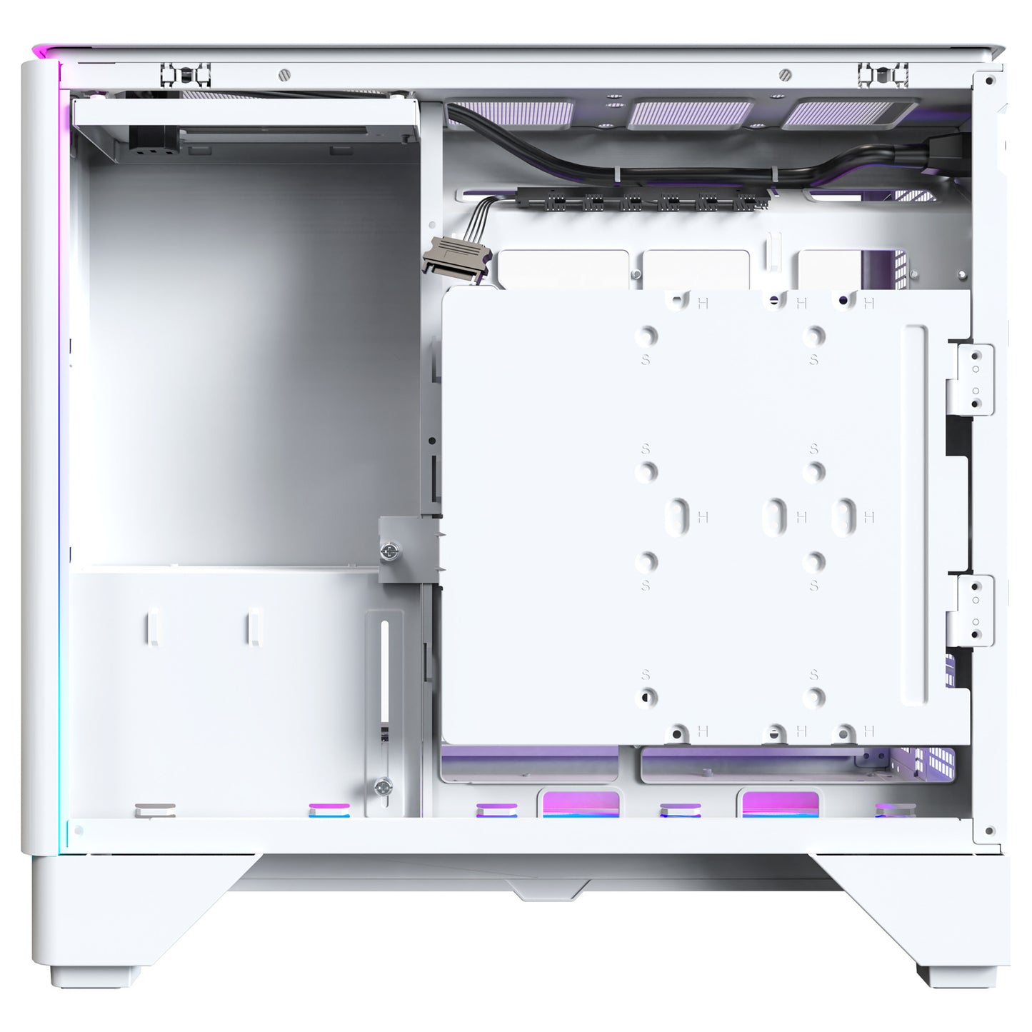 Montech king 15 pro midi tower behuizing (wit | 2x usb-a | 1x usb-c | rgb | window)