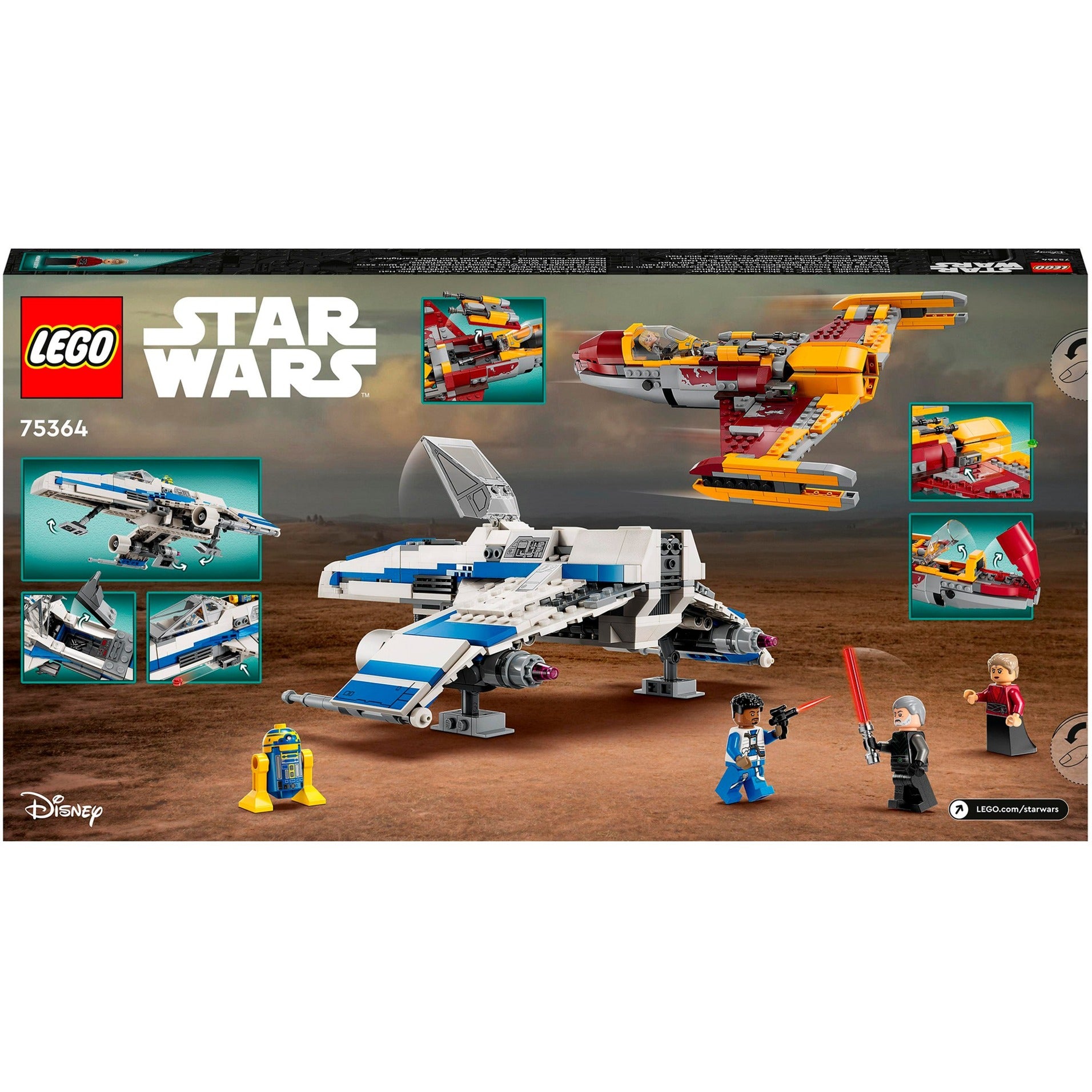 Lego star wars - new republic e-wing vs. shin hati's starfighter constructiespeelgoed (75364)