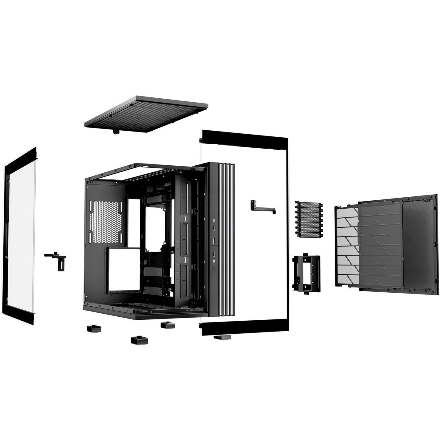 Be quiet! light base 600 dx midi tower behuizing (zwart | 2x usb-a | 1x usb-c | rgb | window)