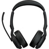 Jabra evolve2 55, uc on-ear headset (zwart, stereo, usb-a, link380a, gecertificeerd voor google meet en zoom)