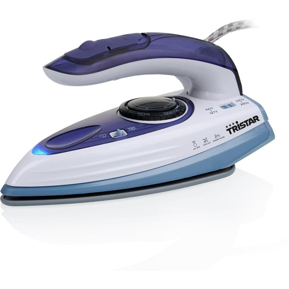 Tristar st-8152 reisstrijkijzer stoomstrijkijzer (wit blauw)