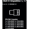 Wera belt c impaktor 1 doppenset, 1 2 dopsleutel (zwart, 9-delig, voor slagmoersleutels)