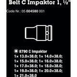 Wera belt c impaktor 1 doppenset, 1 2 dopsleutel (zwart, 9-delig, voor slagmoersleutels) - afbeelding 6
