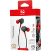 Powera bedrade oordopjes voor nintendo switch 2 in-ear (zwart rood, nintendo switch 2, nintendo switch, nintendo switch - oled model, nintendo switch lite)