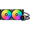 Sharkoon s80 rgb waterkoeling (zwart, 4-pins pwm fan-connector)