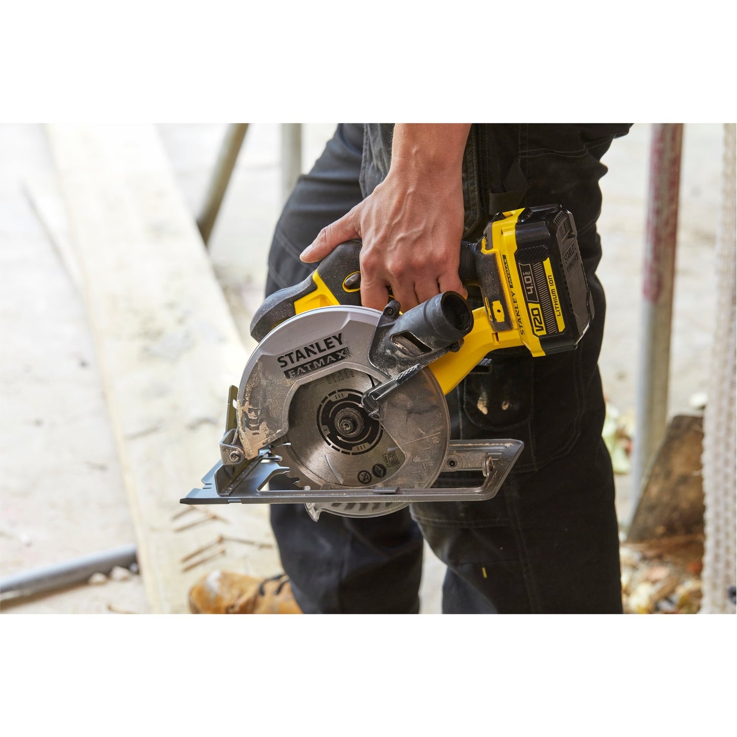Stanley fatmax v20 18v handcirkelzaag (geel zwart, koffer, 2 accu's (2.0ah) en oplader (4a) inbegrepen)