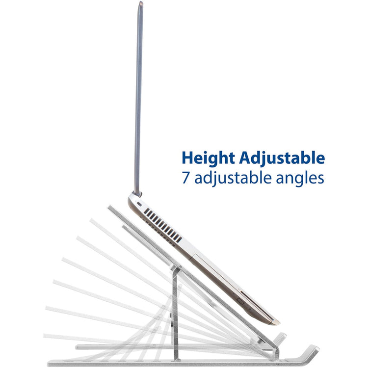 Act connectivity laptopstandaard aluminium, opvouwbaar (aluminium, hoogte verstelbaar in 7 standen)