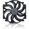 Noctua nf-a14x25r g2 pwm sx2-pp chromax.black case fans (zwart, 2 stuks, 140 x 140 x 25 mm)