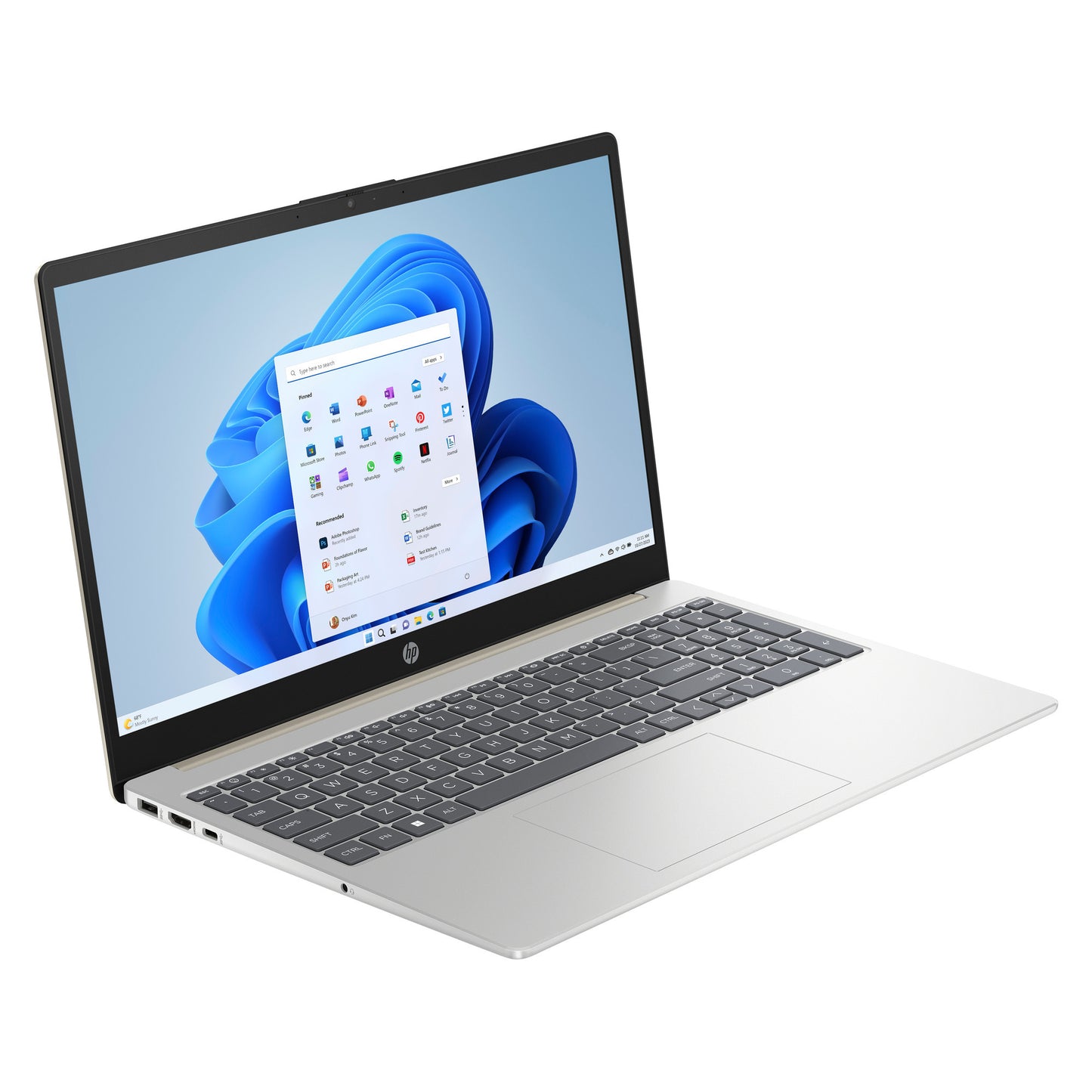 Hp 15-fd1253ndx 15.6 laptop (zilver goud | core 5 120u | intel graphics | 8 gb | 512 gb ssd)
