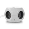 Act connectivity stekkerdoos kubus met 3 stopcontacten, 30w power delivery usb-c a poorten, kabellengte 1,5m stekkerdoos (wit, type e)