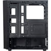 Inter-tech t-11 televen midi tower behuizing (zwart | 3x usb-a | window)