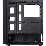 Inter-tech t-11 televen midi tower behuizing (zwart | 3x usb-a | window) - afbeelding 7