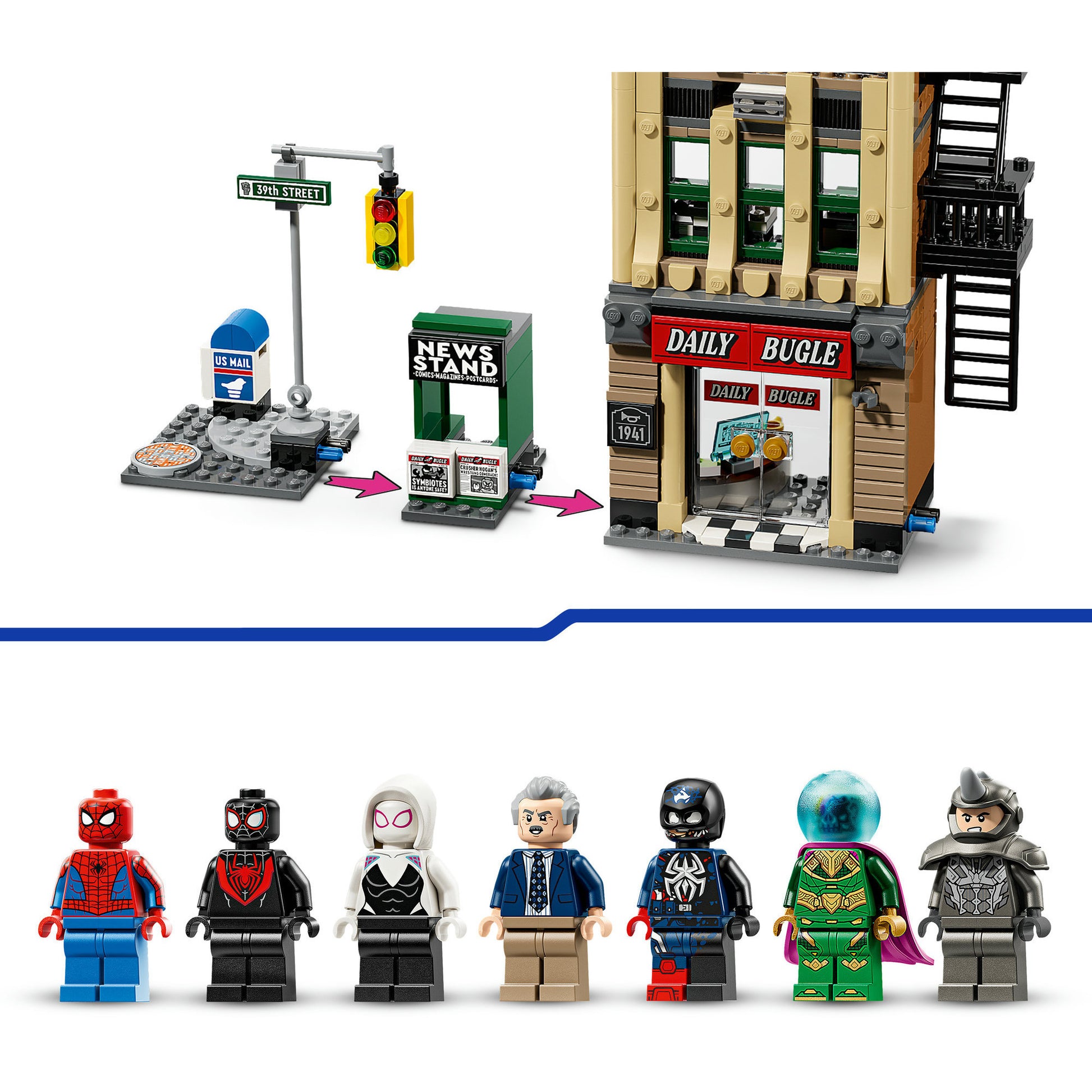 Lego super heroes 76342 marvel spider-man vs. mysterio: de daily bugle