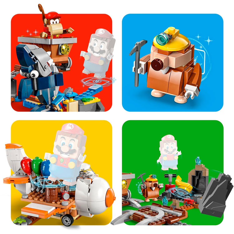 Lego super mario - uitbreidingsset: diddy kongs mijnwagenrit constructiespeelgoed (71425)