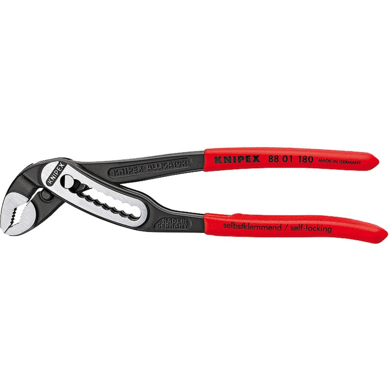 Knipex alligator waterpomptang 8801180 zweedse- waterpomp-tang (rood, 180 mm)